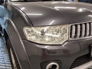 Mitsubishi Pajero Sport замена линз на Bi-led Aozoom K3 Dragon Knight, лампы ДХО/Поворот (4)